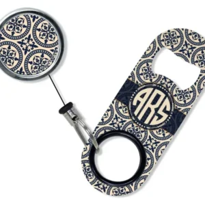 CUSTOMIZABLE Mini Bottle Opener with Retractable Reel - Vintage Design 6
