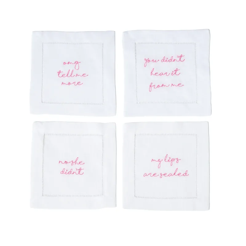 "Southern Gossip" Cocktail Napkin Set