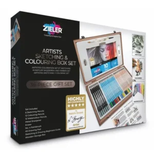Zieler Sketching & Colouring Pencil Wooden Box Set (36 Pieces)