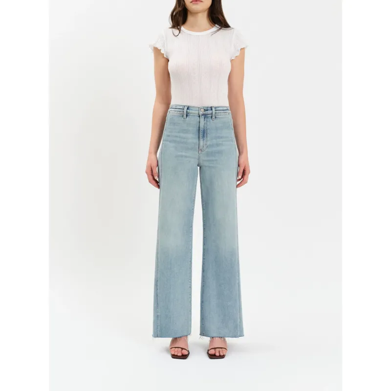 Far Out With Seaming High Rise Wide Jeans | Hot Streak
